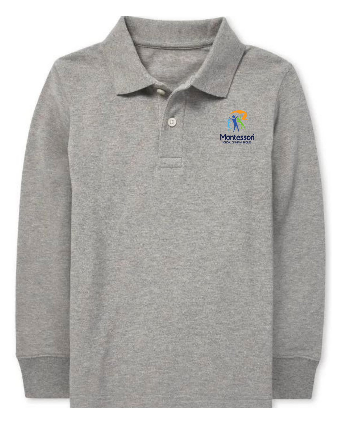 Toddler Unisex - Long Sleeve Polo Shirt - Cotton/Poly Blend