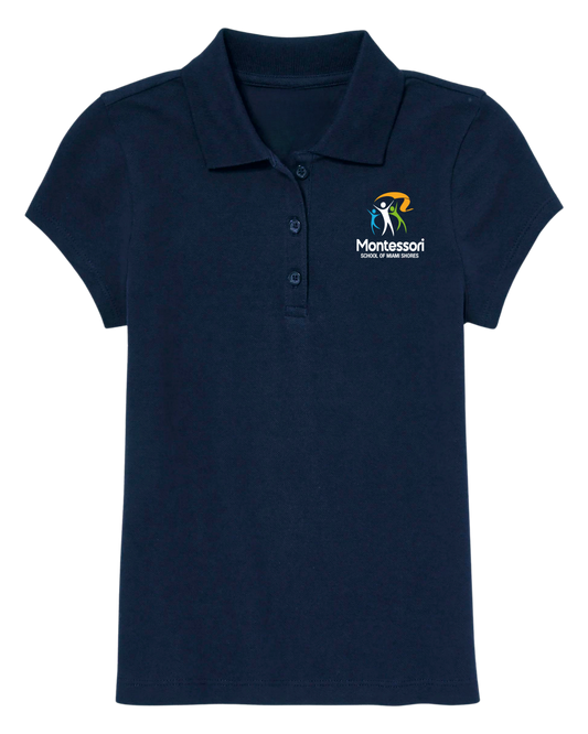Toddler Girls - 100% Cotton Polo Girl Cut Fitted Short Sleeve