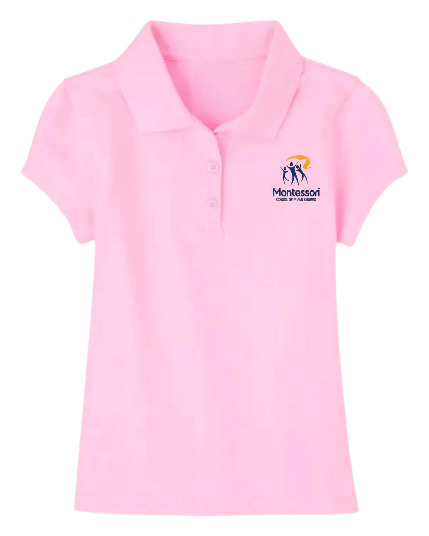 Toddler Girls - 100% Cotton Polo Girl Cut Fitted Short Sleeve