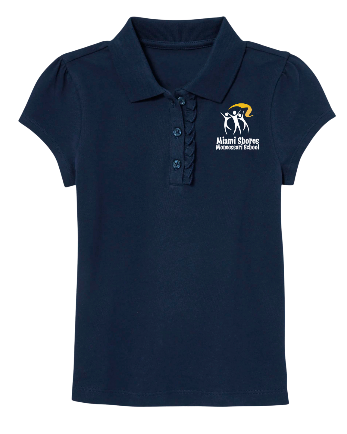 Original Logo - Ruffle Girl Cut Polo - 100% Cotton