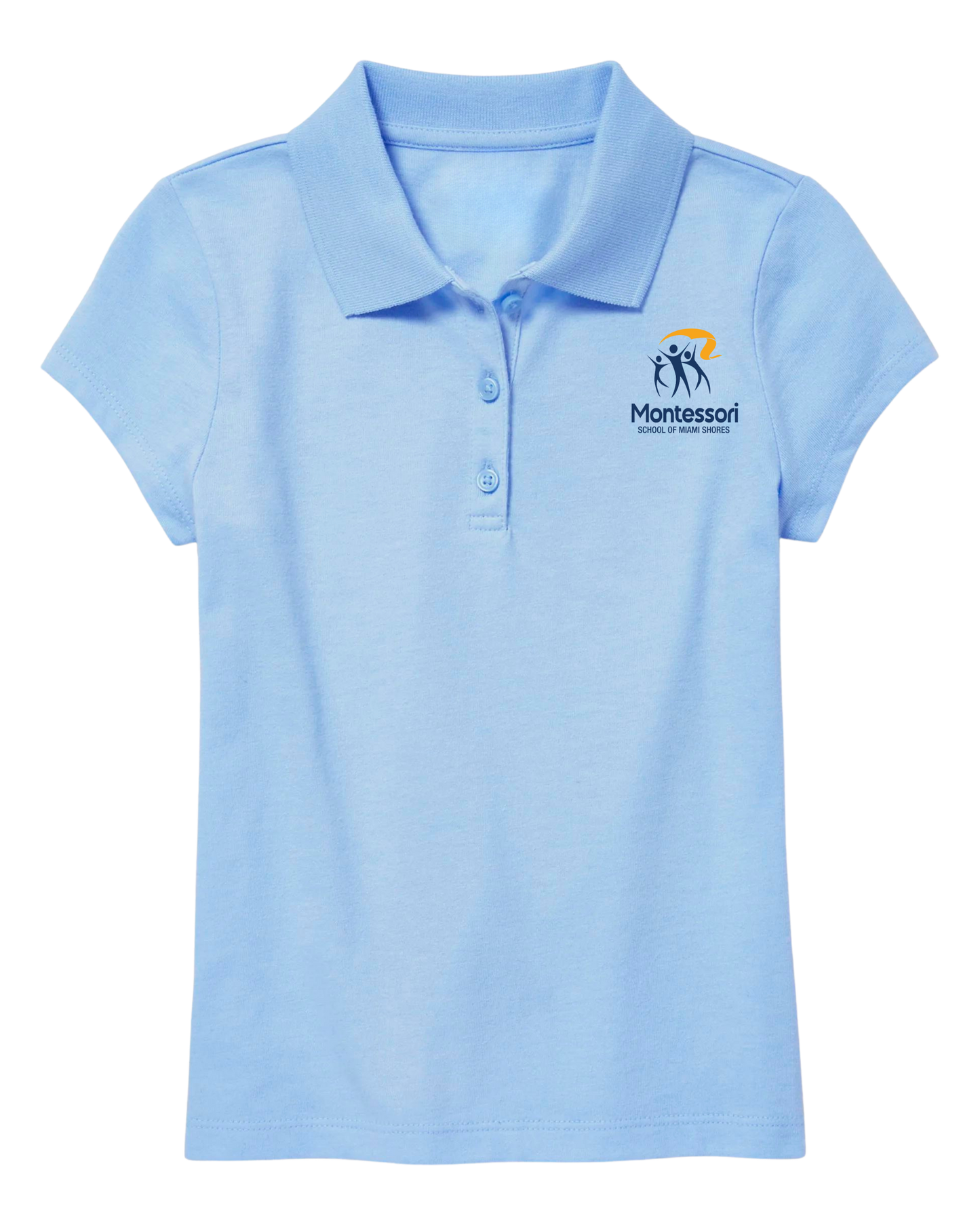 Toddler Girls - 100% Cotton Polo Girl Cut Fitted Short Sleeve