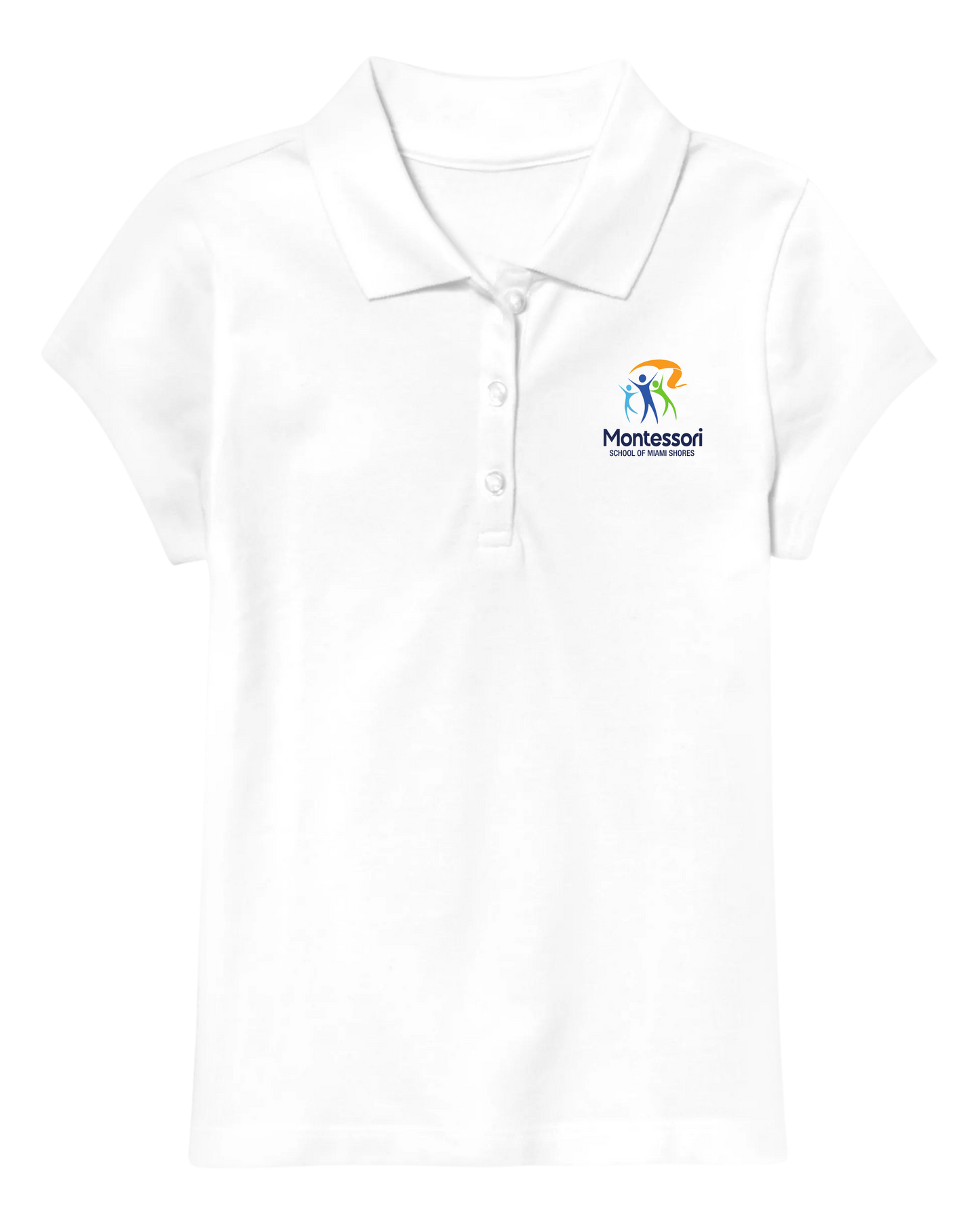 Toddler Girls - 100% Cotton Polo Girl Cut Fitted Short Sleeve