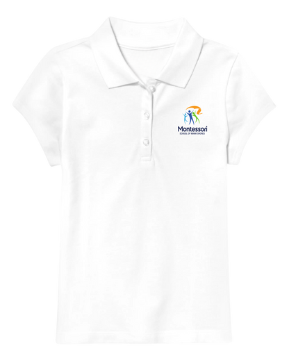 Toddler Girls - 100% Cotton Polo Girl Cut Fitted Short Sleeve