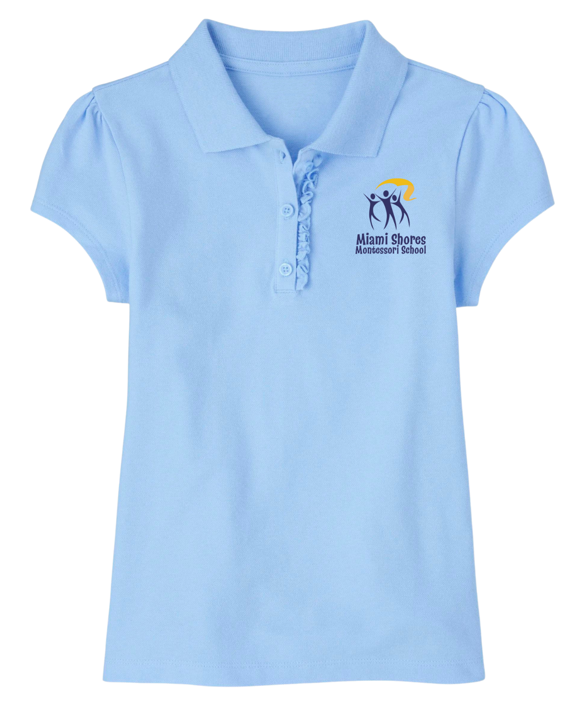 Original Logo - Ruffle Girl Cut Polo - 100% Cotton