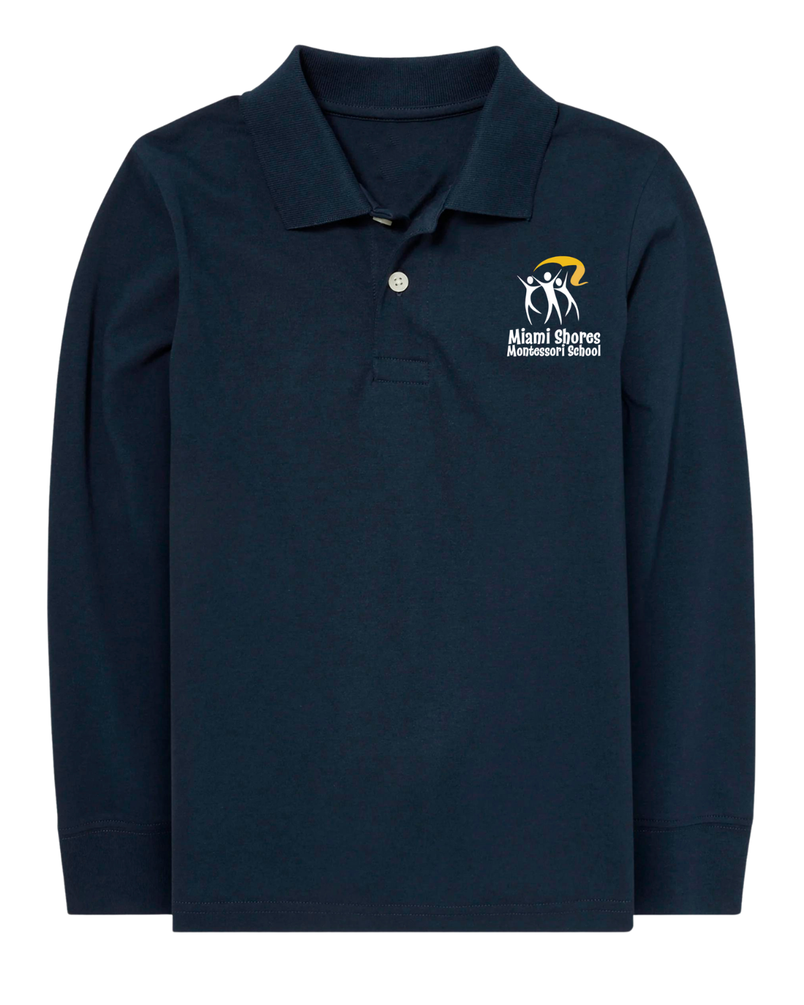 Original Logo  - Polo Long Sleeve Unisex Shirt - Cotton/Poly Blend