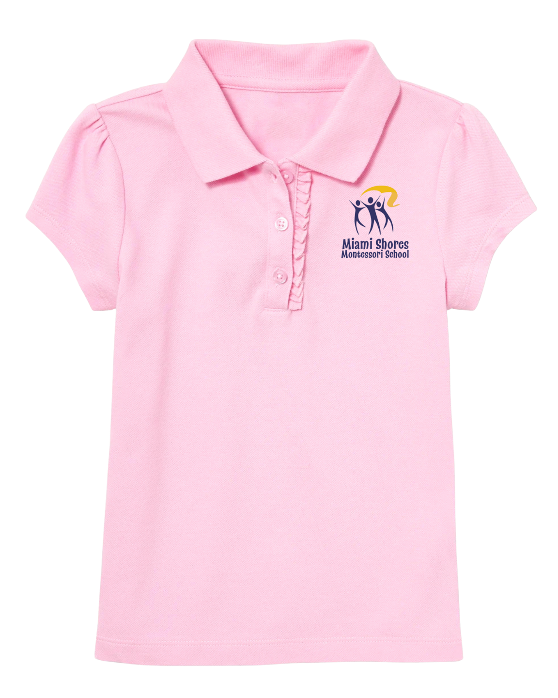 Original Logo - Ruffle Girl Cut Polo - 100% Cotton